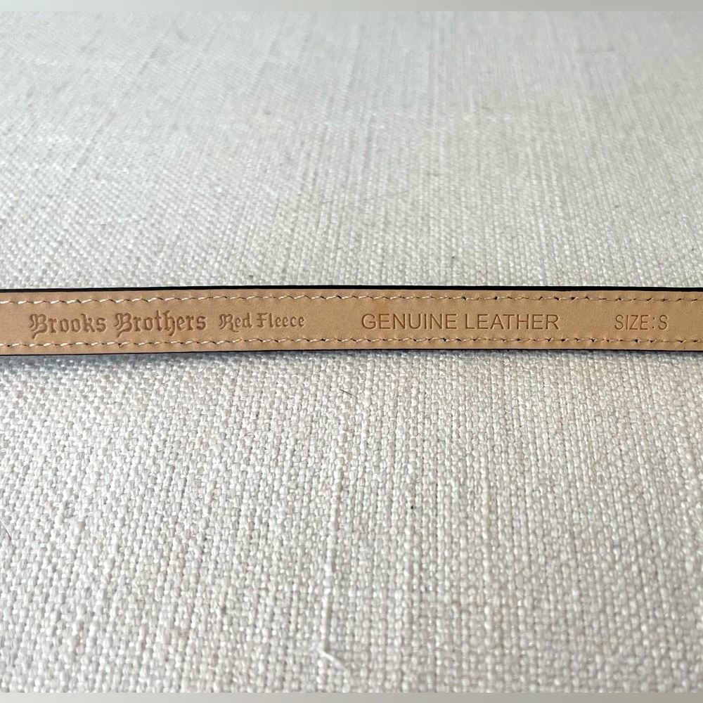 BROOKS BROTHERS - Black Leather Belt with Bow Buckle - Size Small - Picture 7 of 9